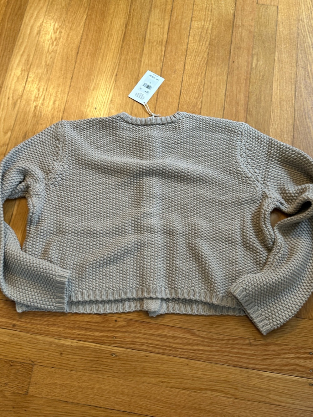 Splendid Angelica Cardigan Tan  cotton blend cropped preppy Chanel vibe - Picture 8 of 9